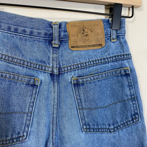 Vintage Mickey & Co Girls High Rise Denim Retro Jeans Mickey Embroidery Sz 10 - Picture 8 of 15